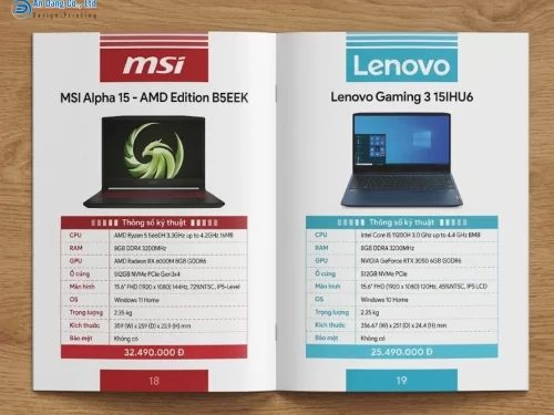 Catalogue laptop giới thiệu thông tin chi tiết từng sản phẩm