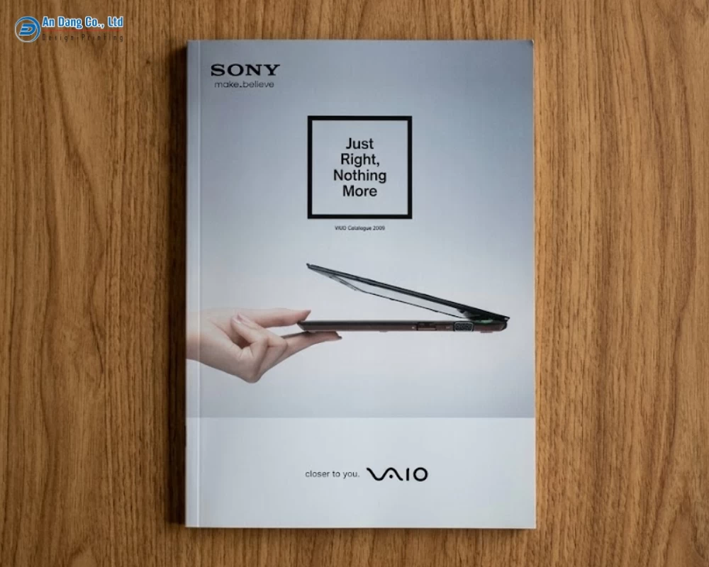 Mẫu catalogue laptop của thương hiệu SONY