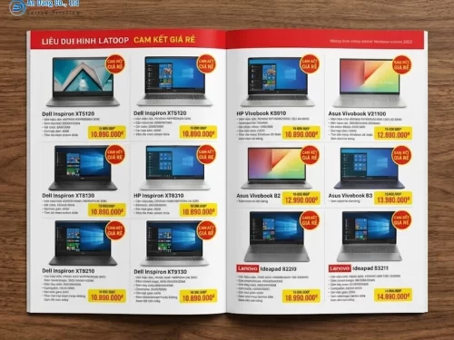 Mẫu catalogue giới thiệu các mẫu sản phẩm laptop mà doanh nghiệp đang kinh doanh
