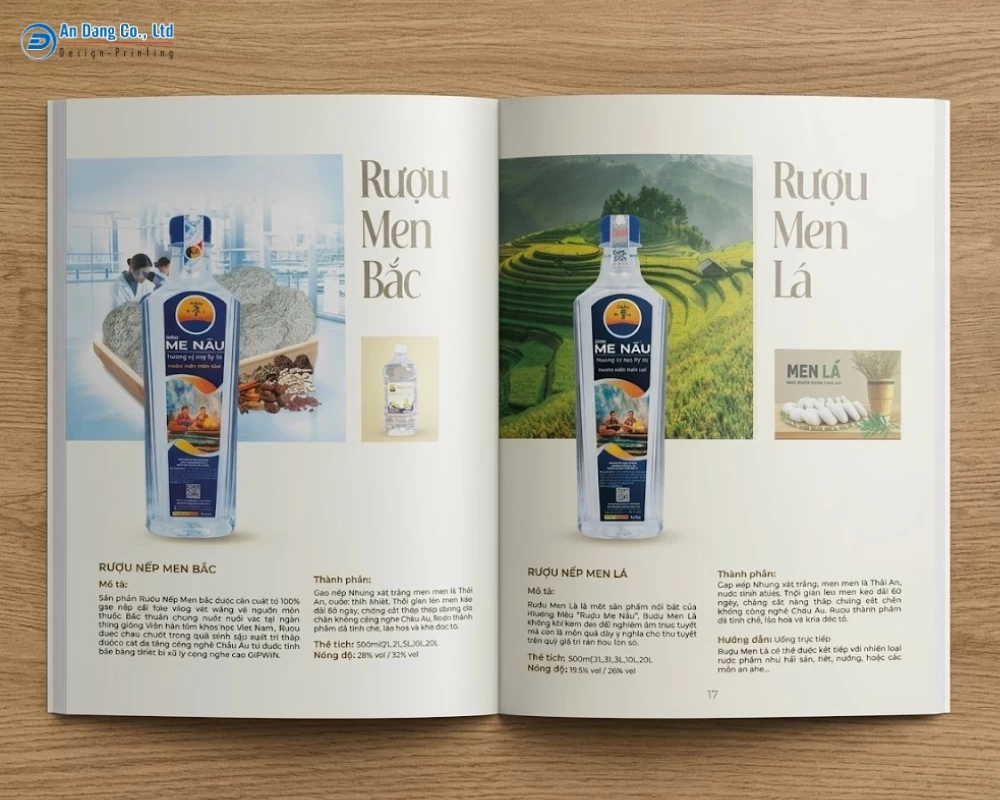 Catalogue giới thiệu sản phẩm rượu men