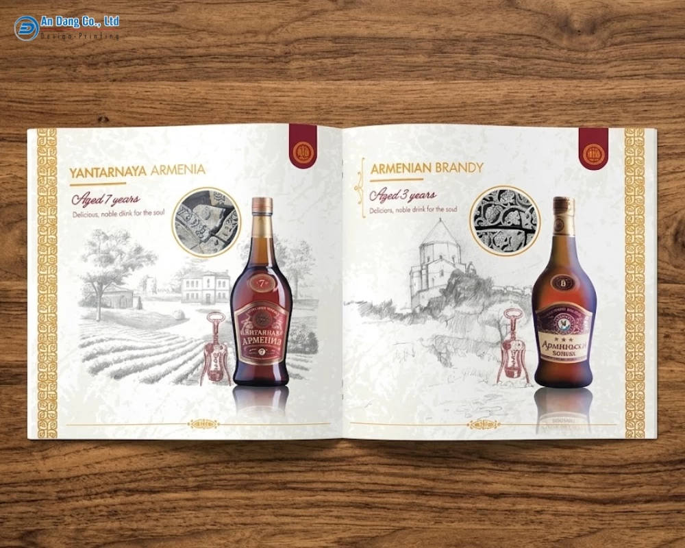 Mẫu catalogue rượu sang trọng, ấn tượng