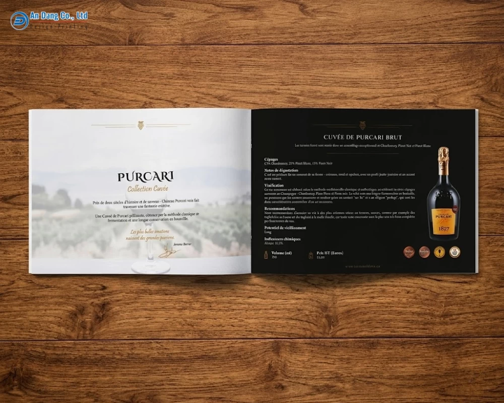 Mẫu catalogue bộ sưu tập rượu của thương hiệu PURCARI