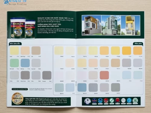 Bảng màu sắc sơn của catalogue sơn nước ngoài trời Maxilite