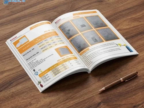 Mẫu catalogue thiết bị điện trình bày thông số kỹ thuật chi tiết
