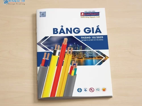 Mẫu catalogue cập nhật bảng giá dây cáp điện