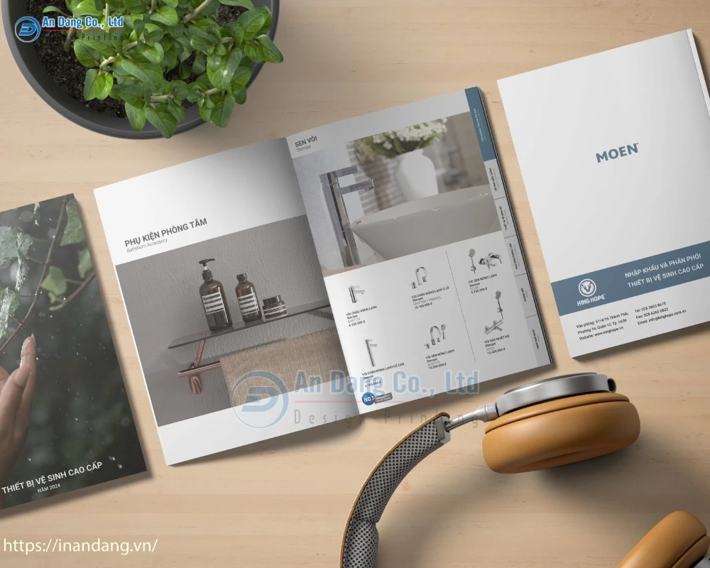 Mẫu catalogue thiết bị vệ sinh cao cấp do In An Đăng thiết kế