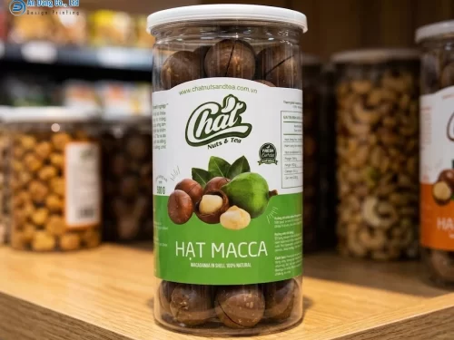 Mẫu tem hạt macca nổi bật