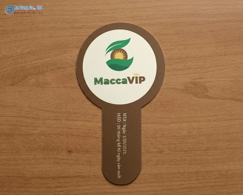 Mẫu tem nhãn hạt macca đẹp