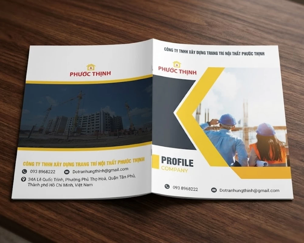 Mẫu hồ sơ năng lực công ty của doanh nghiệp xây dựng trang trí nội thất Phước Thịnh