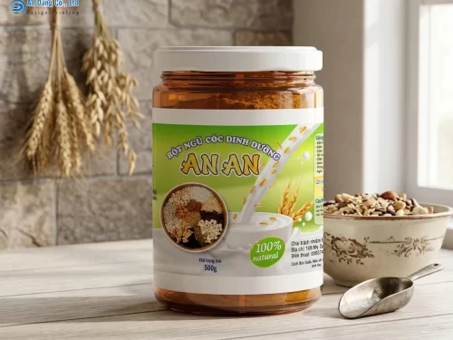 Mẫu tem dán bột ngũ cốc dinh dưỡng nổi bật