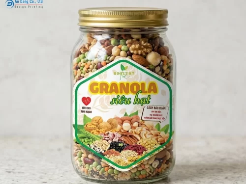 Mẫu tem ngũ cốc đẹp mắt dạng lục giác