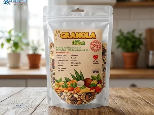 Mẫu tem ngũ cốc chuyên nghiệp dạng chữ nhật đứng
