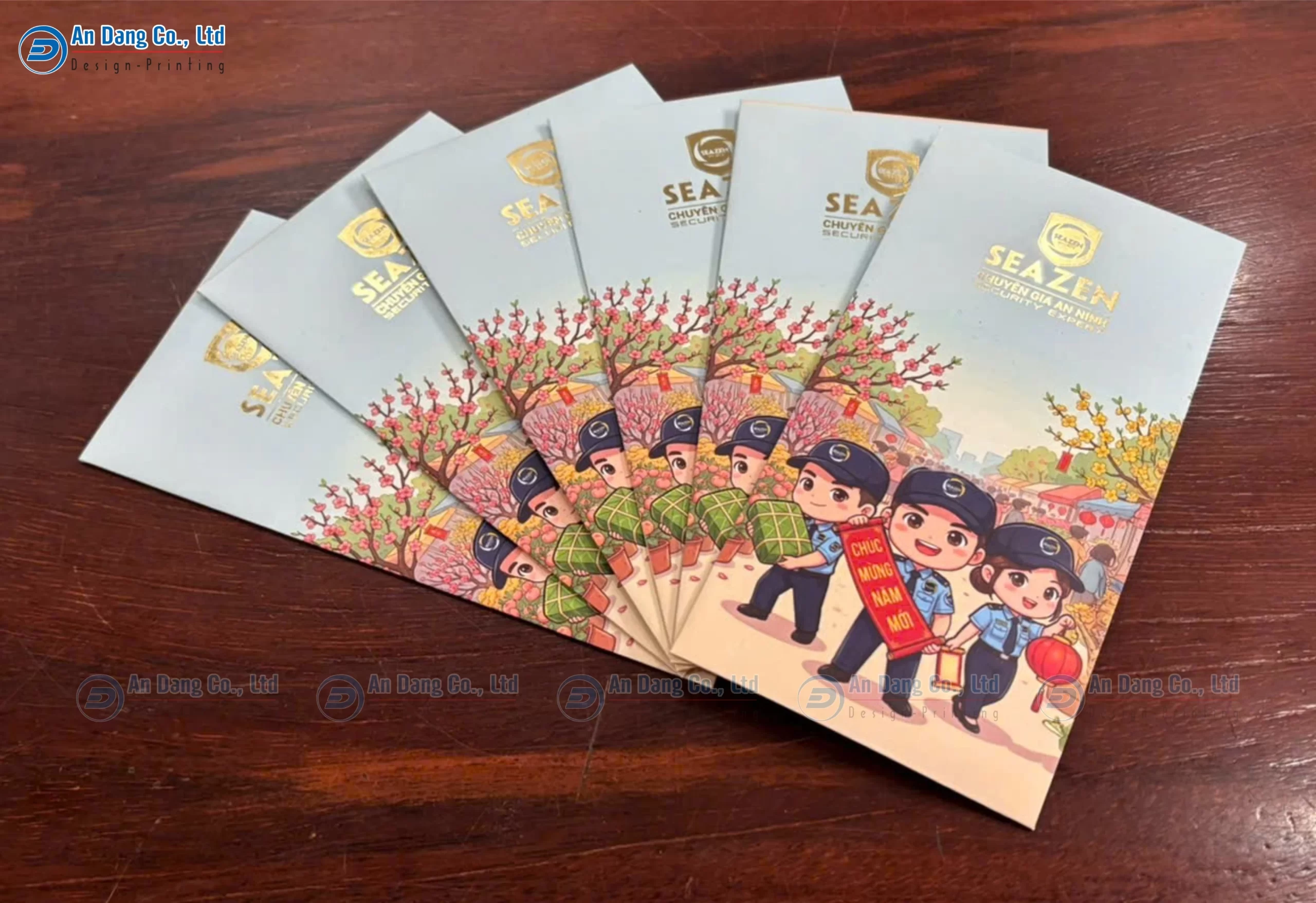 Bao lì xì làm từ giấy Couche
