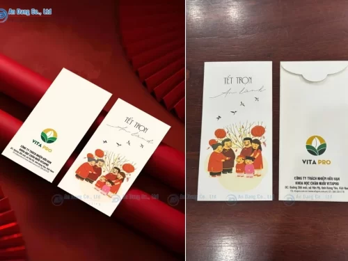 File hình thiết kế và ấn phẩm bao lì xì thực tế cho doanh nghiệp VITAPRO
