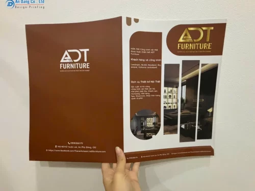 Mặt ngoài của bìa sơ mi A4 cho công ty Cổ phần Kiến trúc ADT Sài Gòn