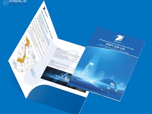Mẫu thiết kế bìa đựng hồ sơ A4 cho đơn vị VNPT Gia Lai