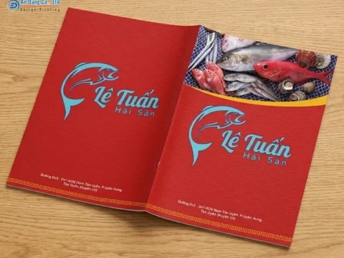 Mẫu catalogue giới thiệu quán hải sản Lê Tuấn
