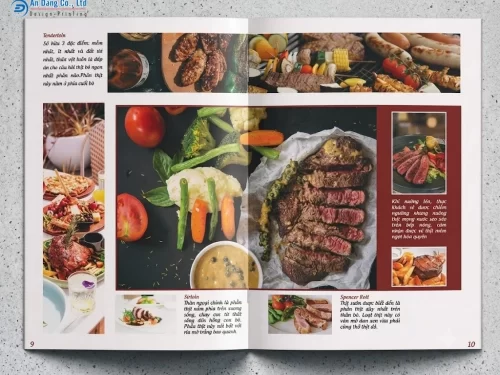 Catalogue sử dụng hình ảnh hấp dẫn, kích thích sự thèm ăn