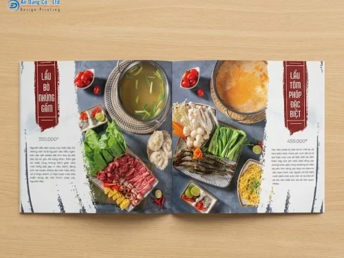 Mẫu catalogue giới thiệu chi tiết các món lẩu của nhà hàng