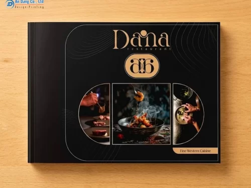 Mẫu catalogue tối giản, tinh tế của nhà hàng Dana