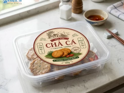 Mẫu tem chả cá truyền thống