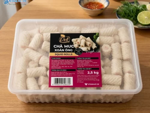 Mẫu tem chả mực xoắn ống