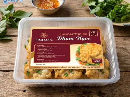 Mẫu tem chả mực giã tay Hạ Long