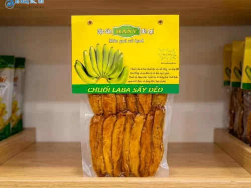 Mẫu tem nhãn chuối laba sấy dẻo