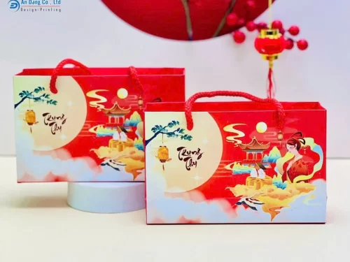 Mẫu túi quà trung thu được thiết kế theo phong cách truyền thống hoài cổ