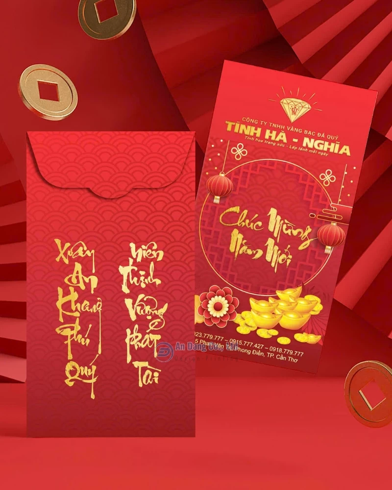 Bao lì xì cho công ty Quý Tĩnh Hà - Nghĩa