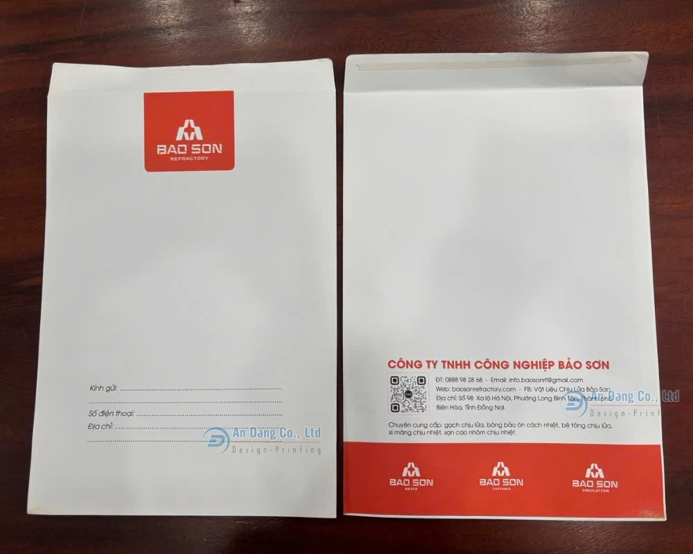 Bao thư cho công ty TNHH Công Nghiệp Bảo Sơn