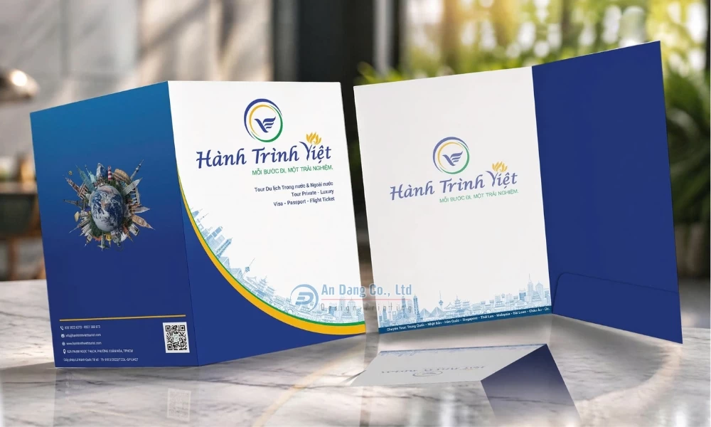 Bìa sơ mi cho công ty du lịch Hành Trình Việt