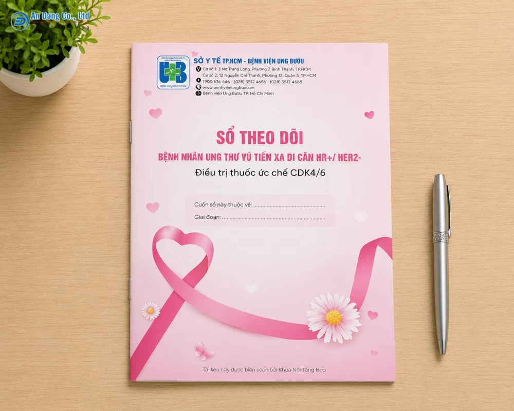 Mẫu bìa sổ theo dõi sức khỏe bệnh nhân ung thư vú