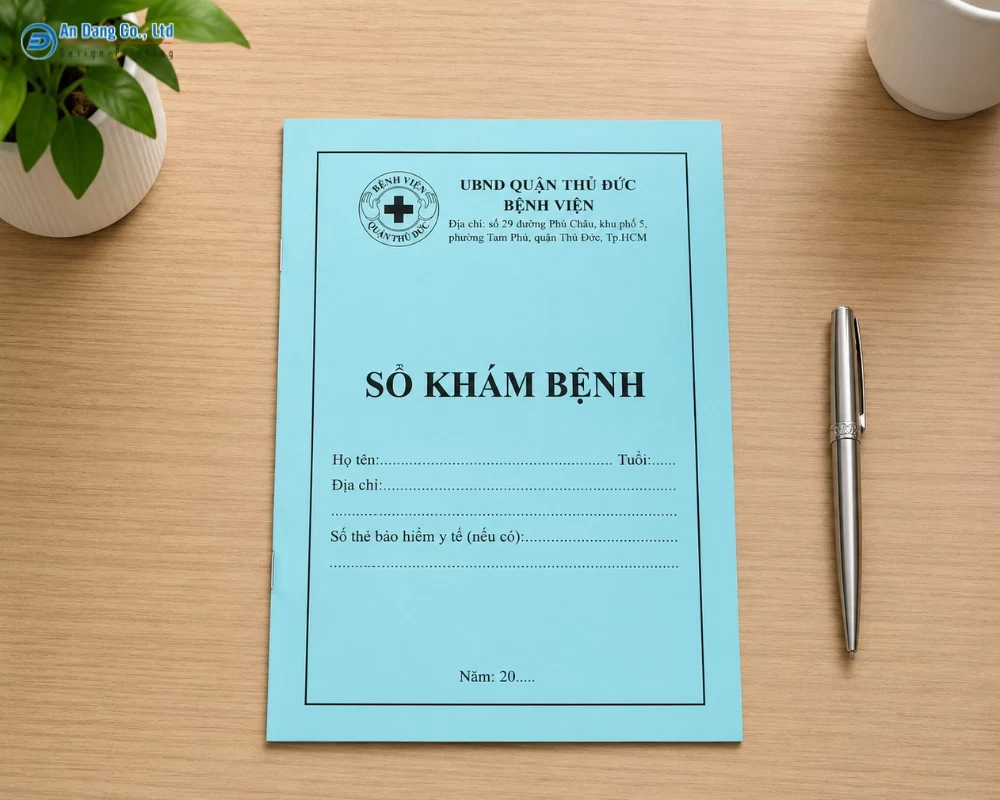 Mẫu bìa sổ khám bệnh cho bệnh viện quận Thủ Đức