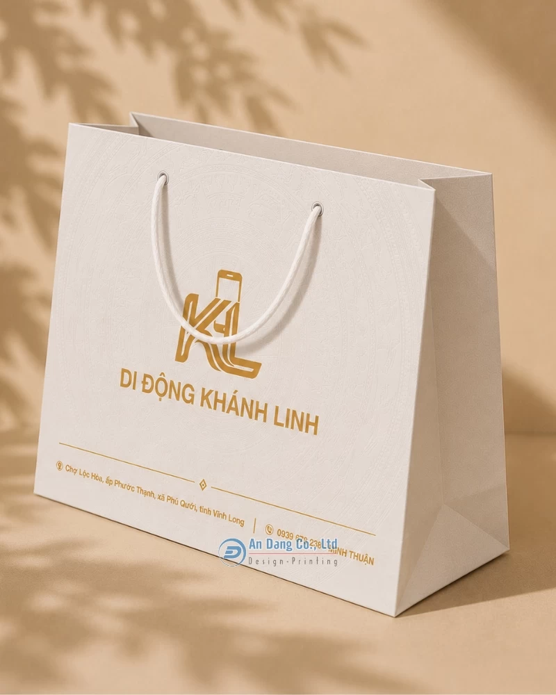 Túi giấy cho shop di động Khánh Linh