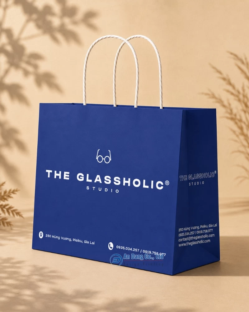 Túi giấy cho shop mắt kính The Glassholic