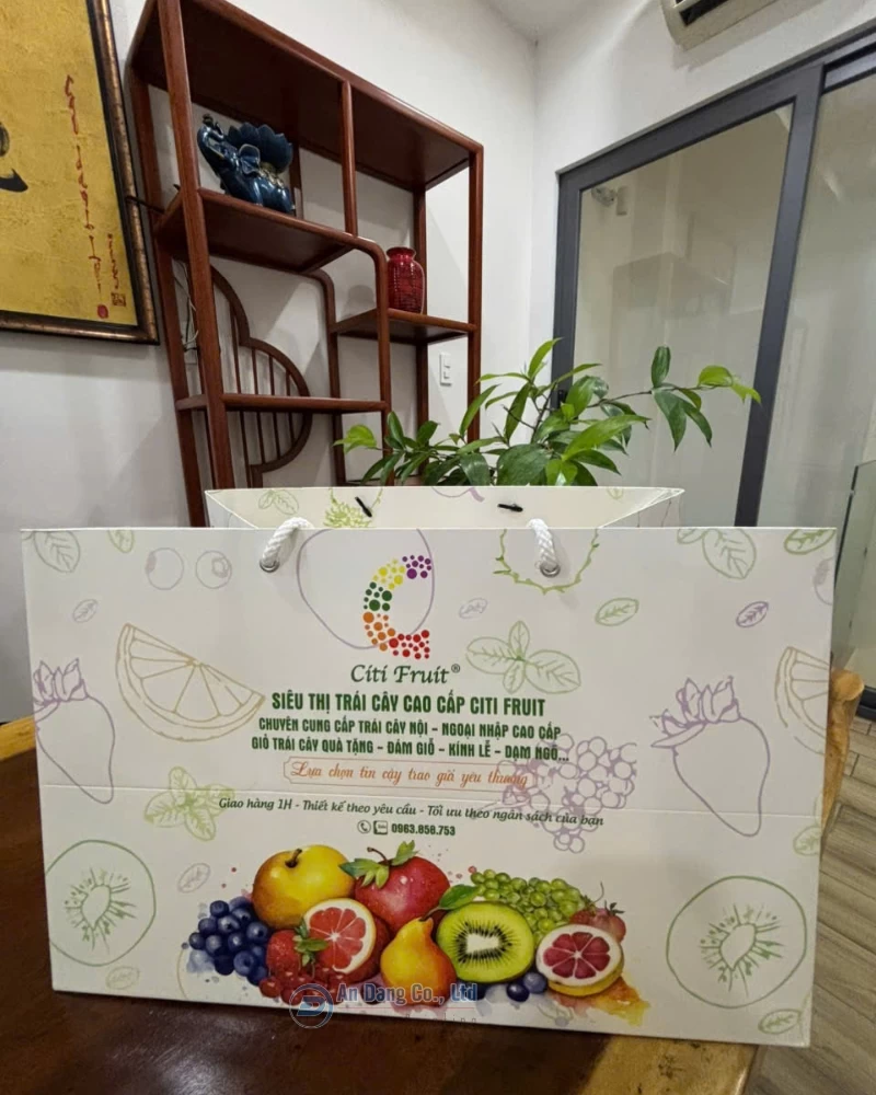 Túi giấy cho siêu thị trái cây cao cấp Citi Fruit