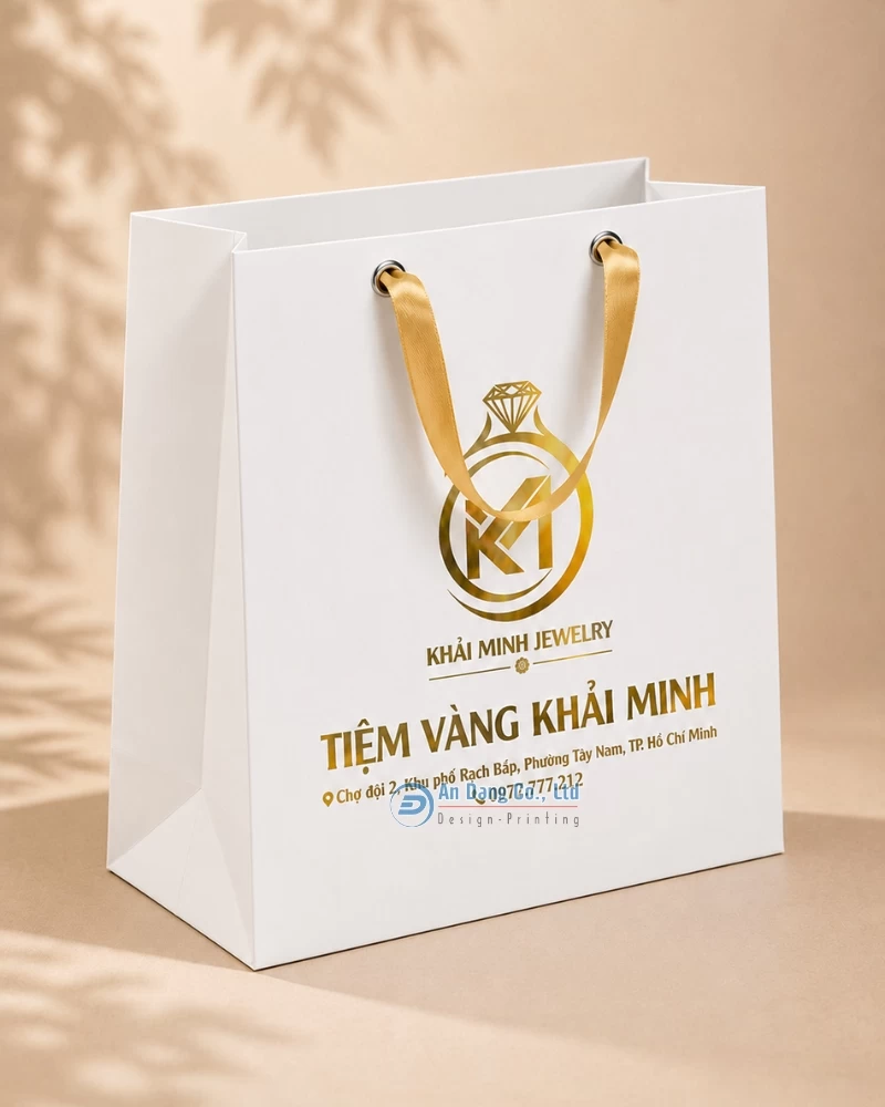 Túi giấy cho tiệm vàng Khải Minh