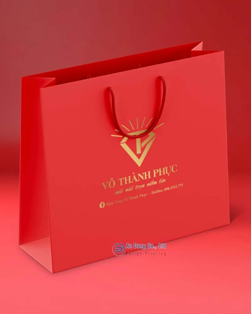 Túi giấy cho tiệm vàng Võ Thành Phục