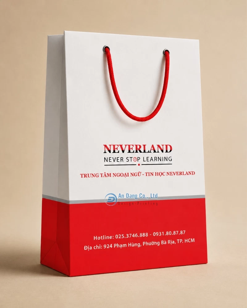 Túi giấy cho trung tâm Neverland