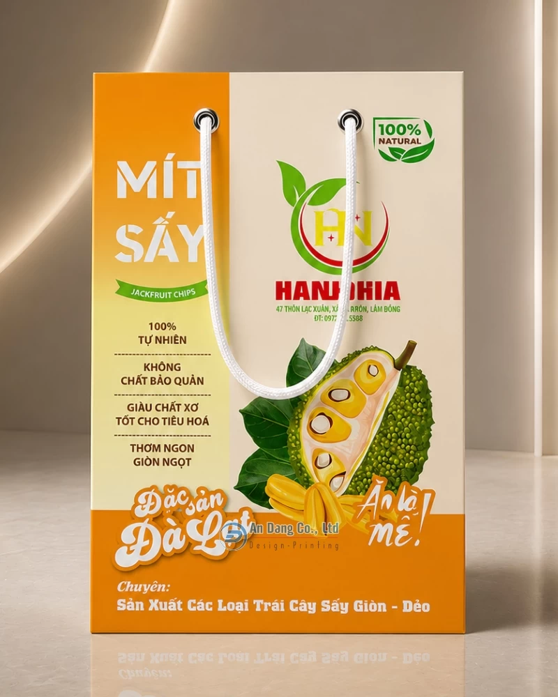 Túi giấy đựng mít sấy Đà Lạt
