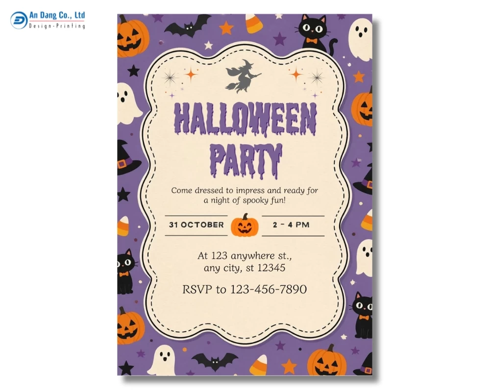 Mẫu thiệp mời Halloween 11