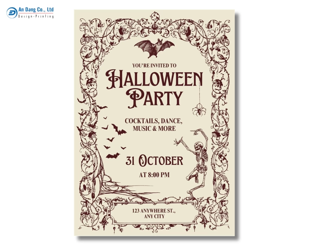 Mẫu thiệp mời dự tiệc Halloween 14