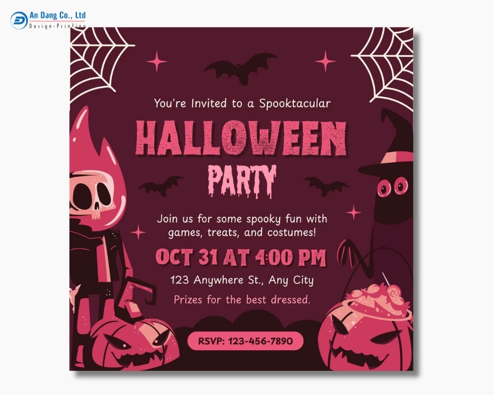 Mẫu thiệp mời Halloween 17