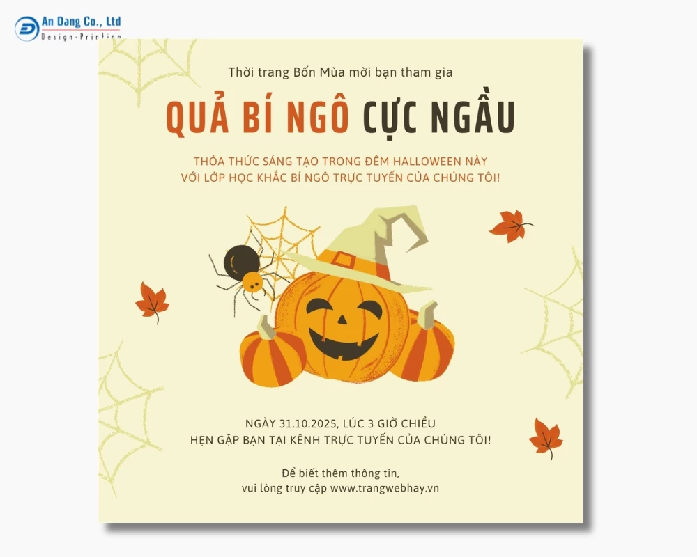 Mẫu thiệp mời tham dự tiệc Halloween 18