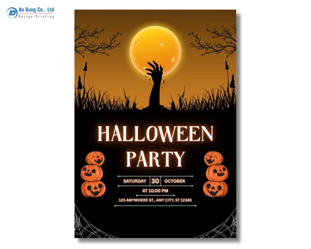 Mẫu thiệp mời Halloween 02