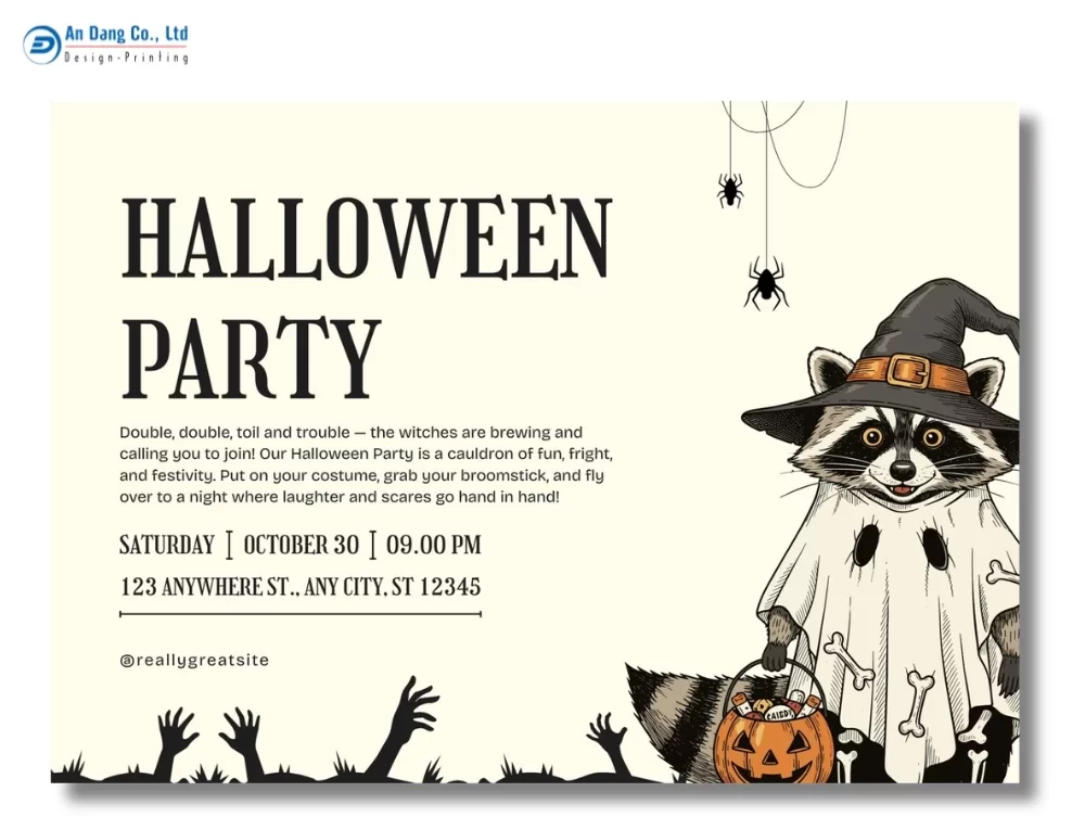 Mẫu thiệp mời dự tiệc Halloween 20