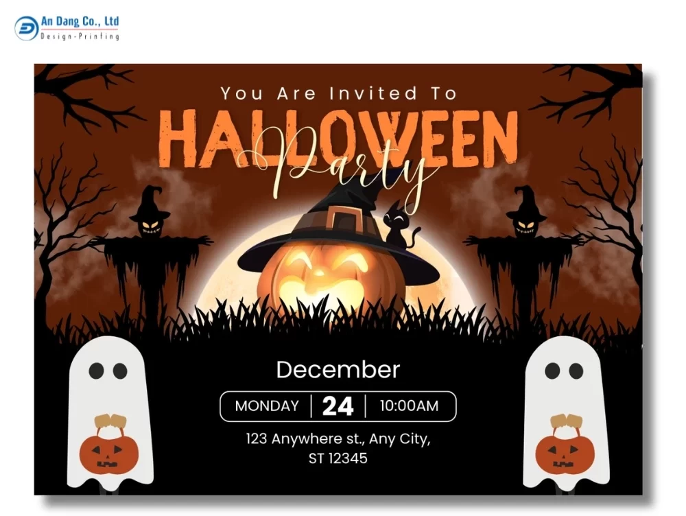 Mẫu thiệp mời Halloween 21