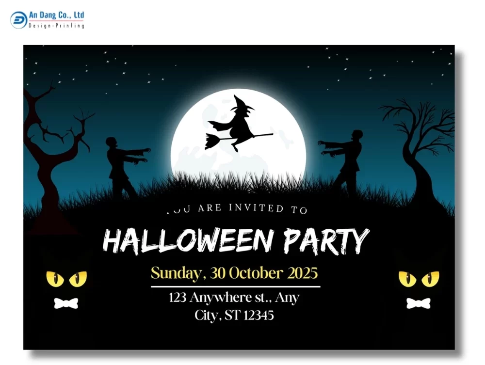 Mẫu thiệp mời Halloween 24