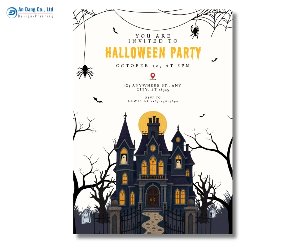 Mẫu thiệp mời Halloween 04
